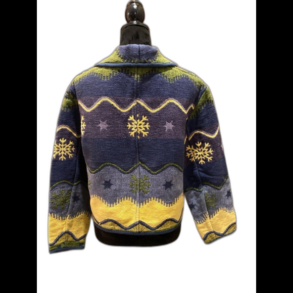 Vintage ‘90 Flashback Jacket Sz Large Boho Women’s  Cropped Tapestry Southwest - Picture 1 of 10